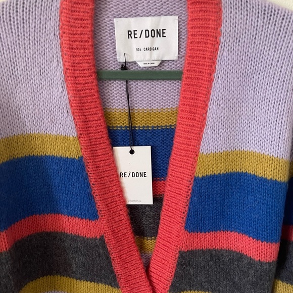 NWT Re/Done 90s Oversized Cardigan Sweater Size M - Picture 6 of 14